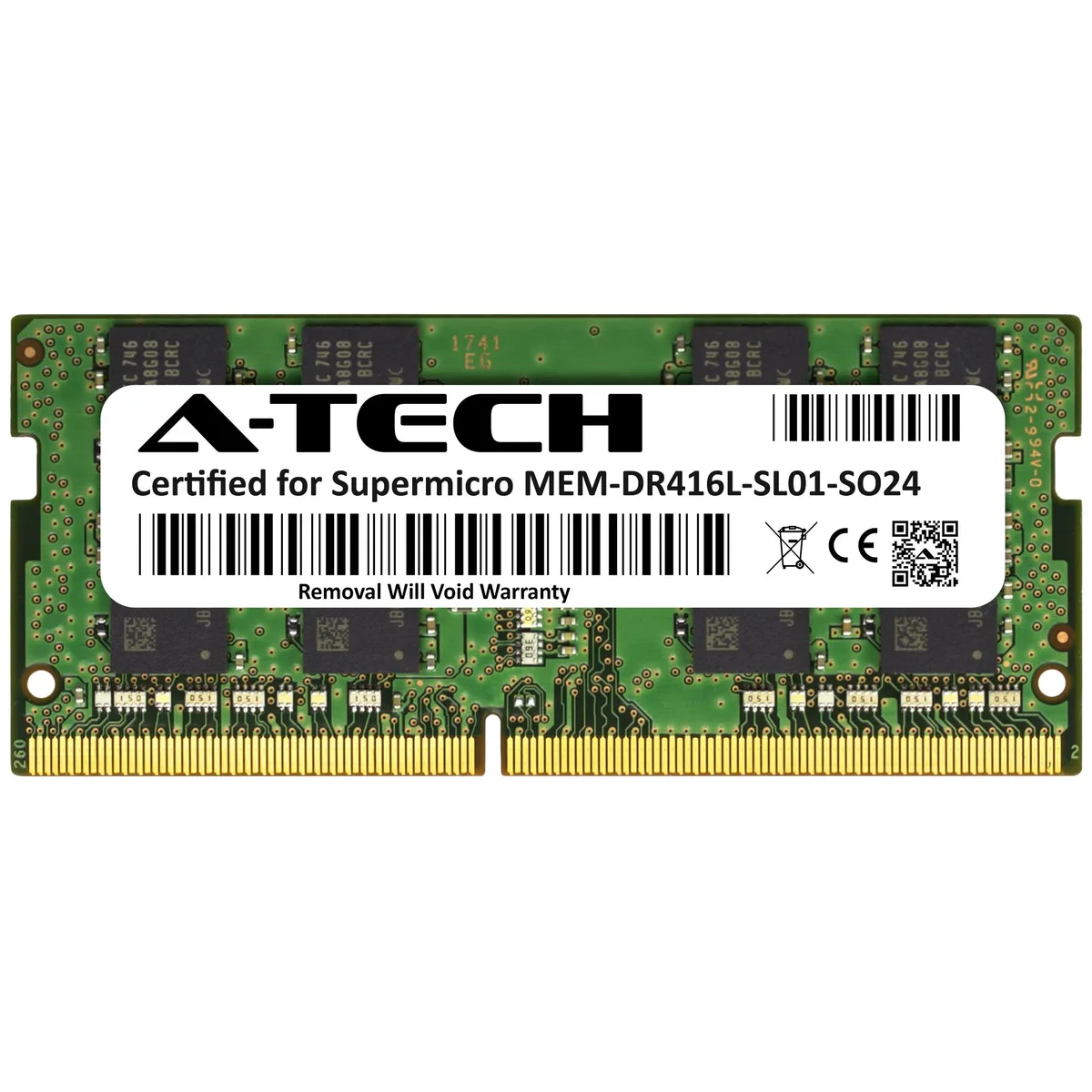 A-Tech A-Tech Supermicro Certified 16GB DDR4 2400MHz CL17 260-Pin SODIMM laptop RAM — תמונת המוצר