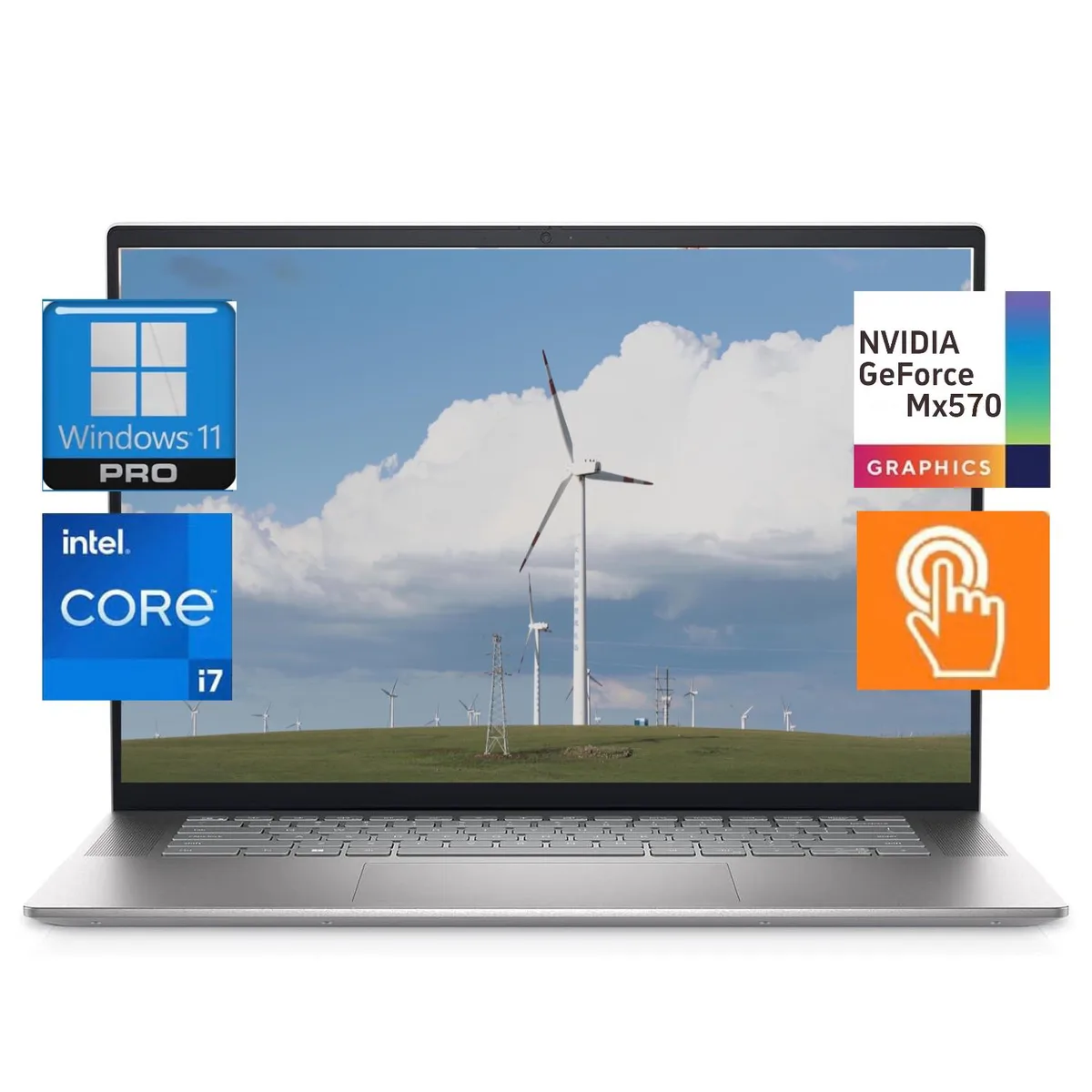 DELL DELL Inspiron 16 5620 laptop i7-1255U MX570 16GB 512GB 16.0" FHD+ Windows 11 Pro Silver — photo du produit