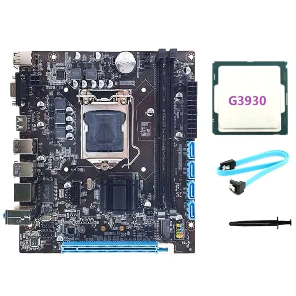 YINGHUA YINGHUA H110 server motherboard LGA1151 with G3930 CPU — product photo
