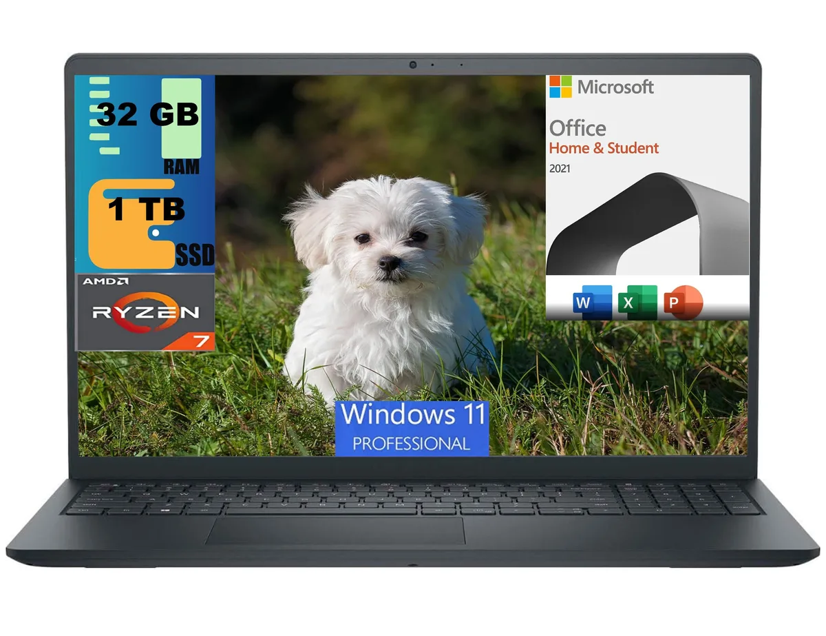 DELL DELL Inspiron 3535 15 laptop Ryzen 7 7730U 32GB 1TB SSD 15.6 FHD 120Hz — photo du produit