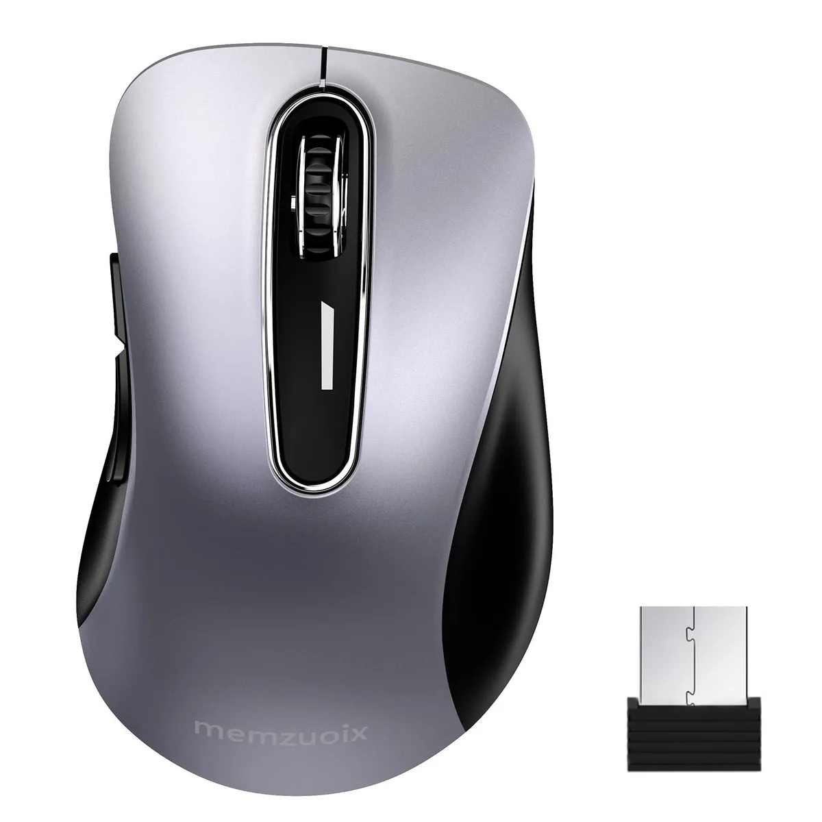 Black right-handed gaming mouse with 16 buttons and contoured matte finish