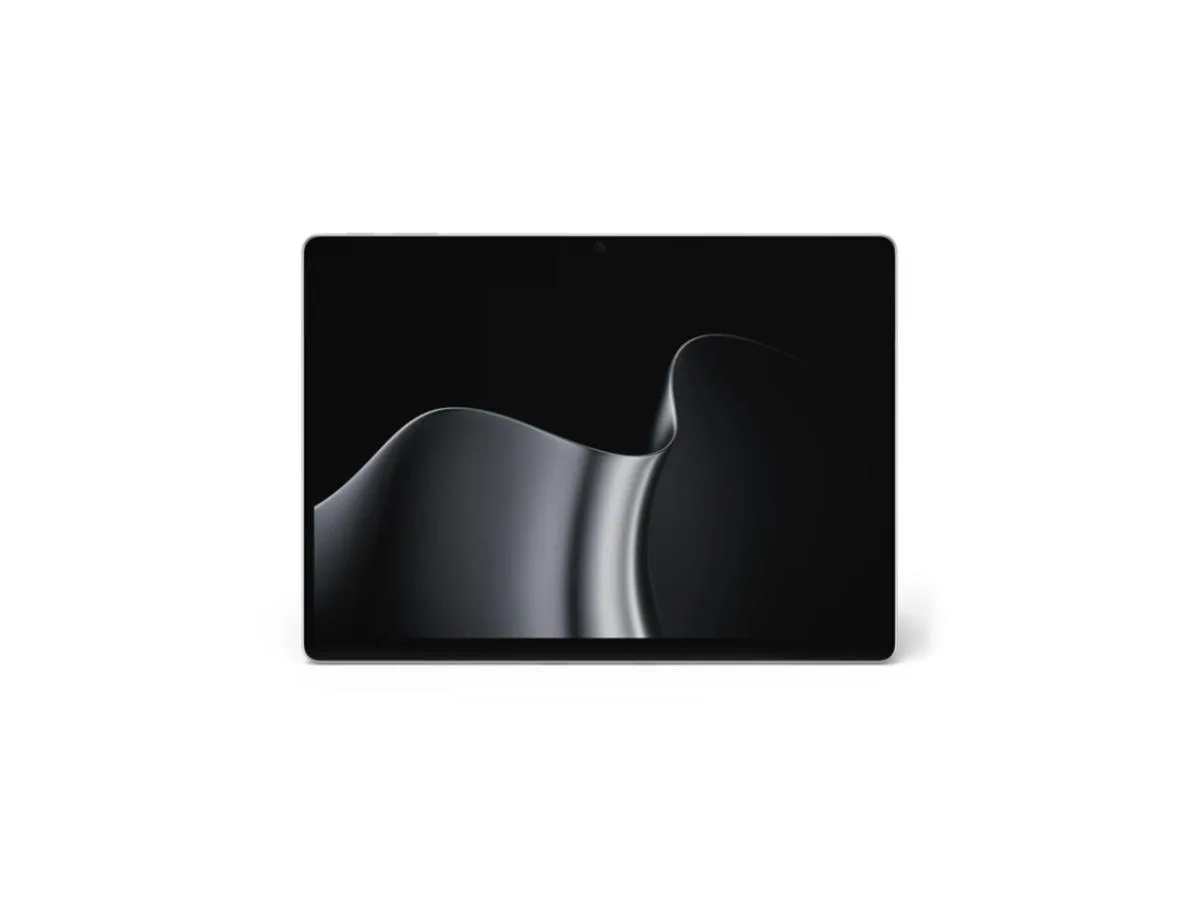 Platinum Surface Pro tablet with detachable keyboard, 13 inch OLED touchscreen, slim 0.37 inch profile