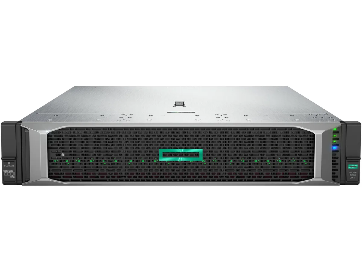 Silver 2U rack server with eight front drive bays