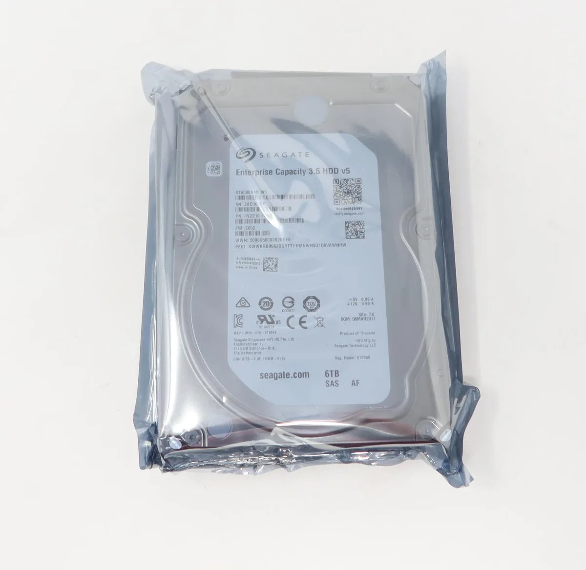 Seagate Seagate ST6000NM0095 6TB 7200RPM 12Gbps 256MB 3.5" SAS internal hard drive — produktbild