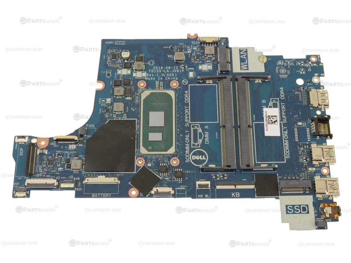 DELL DELL Inspiron 3593 Motherboard Core i3-1005G1 1.2GHz 3DD3K — photo du produit