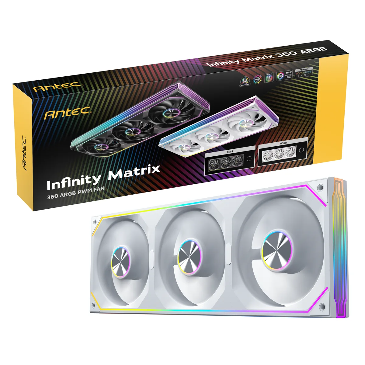 Antec Antec Infinity Matrix 360 ARGB White 360 mm case fan — termékfotó
