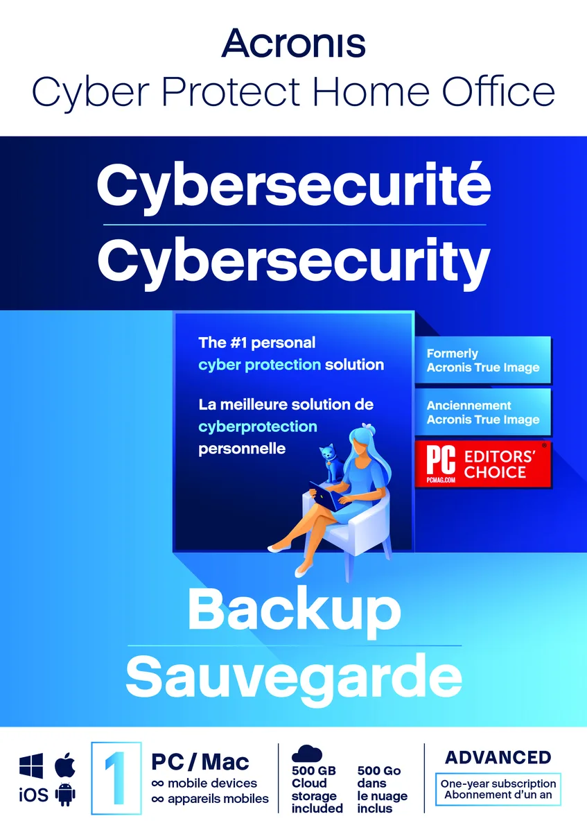 Acronis Inc. Acronis True Image Advanced 1 Computer 500 GB Cloud 1 Year utility — produkto nuotrauka