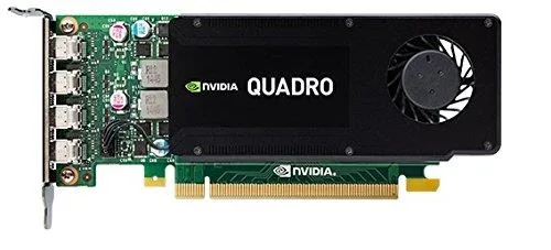 Lenovo Quadro K1200 graphics card with four Mini DisplayPort outputs and a single fan cooler