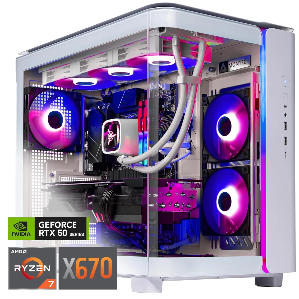 Skytech Skytech ST-KING95-1807-W-AL gaming PC Ryzen 7 7800X3D RTX 5090 32GB 64GB DDR5 2TB — fotografia produktu