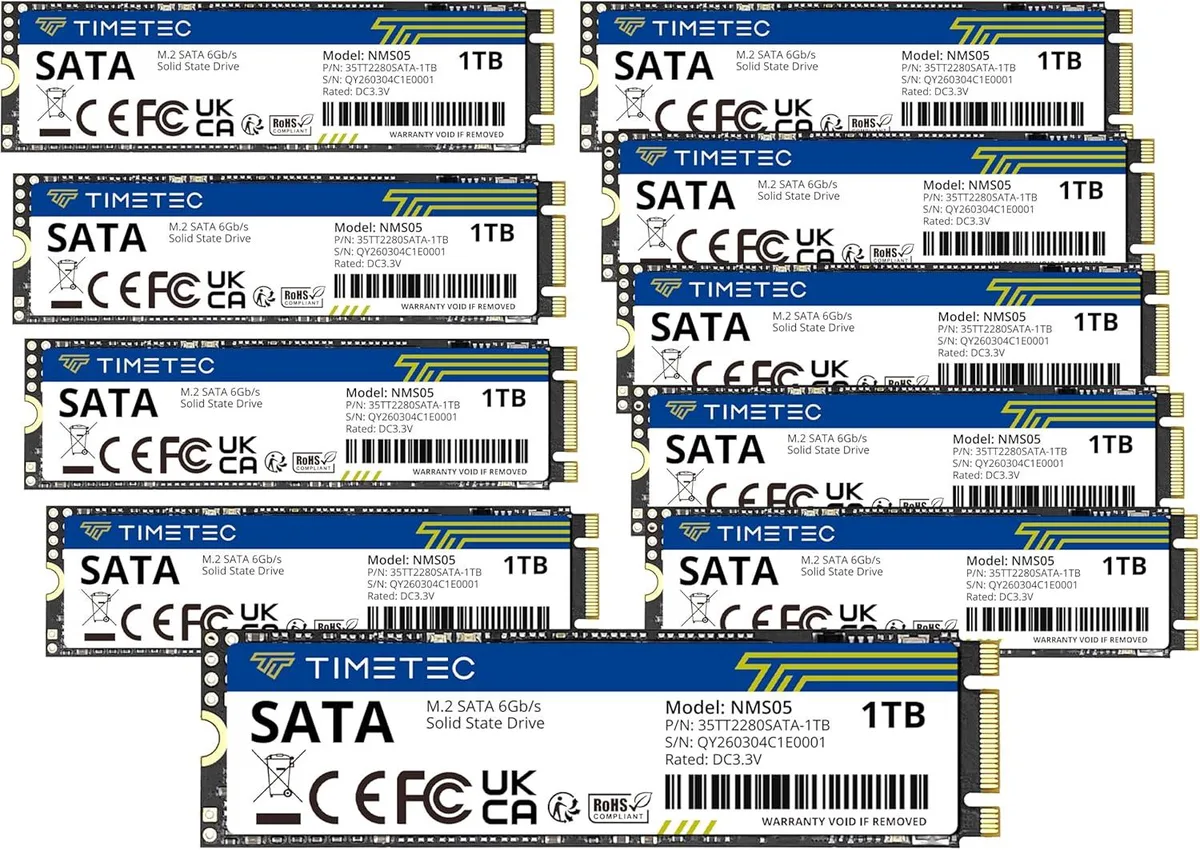Timetec Timetec 1TB 10-pack M.2 2280 SATA internal SSD — photo du produit
