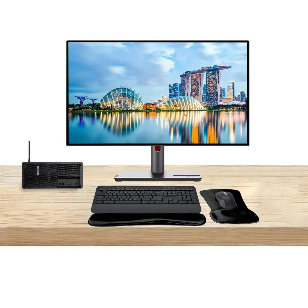 Lenovo Lenovo ThinkStation P3 Tower i7-14700K 64GB 1TB RTX A4000 16GB Dual 27 QHD MK650 — termékfotó