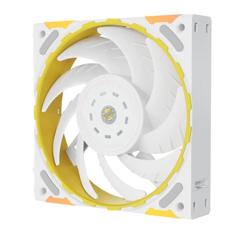 YESTON YESTON Zeaginal ZC-ZS-TI White LED 120mm Case Fan Quiet Edition — 商品写真
