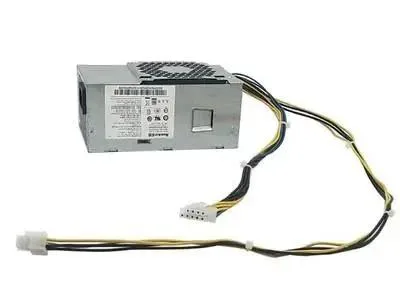 Rectangular silver ATX power supply unit with 10-pin connector visible