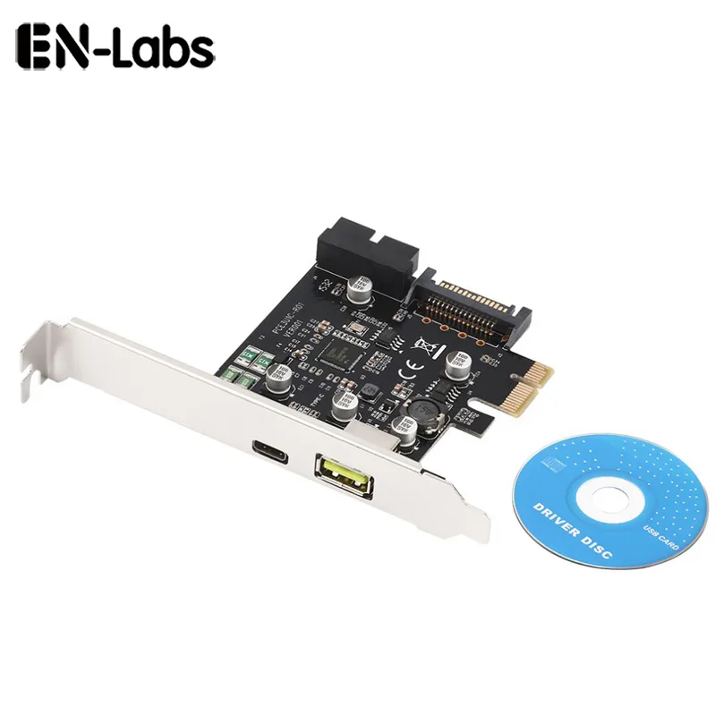 EN-Labs EN-Labs PCIEU3C20SC PCIe USB 3.0 Type-C expansion card with 2.4A charging — ภาพสินค้า