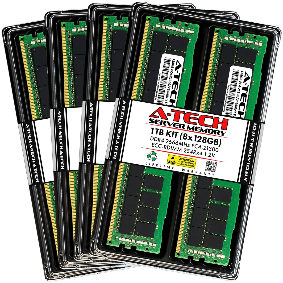 A-Tech A-Tech 1TB (8x128GB) DDR4 2666 ECC RDIMM 2S4Rx4 Server RAM — photo du produit