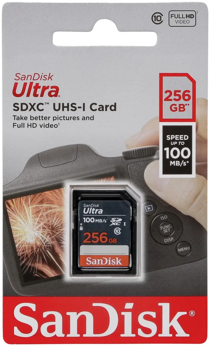 SanDisk SanDisk SDSDUNR-256G-GN3IN DHE 256GB SDXC 100MB/s C10 UHS-I memory card — φωτογραφία προϊόντος