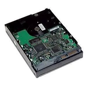Silver 3.5-inch SATA hard drive with circuit board visible