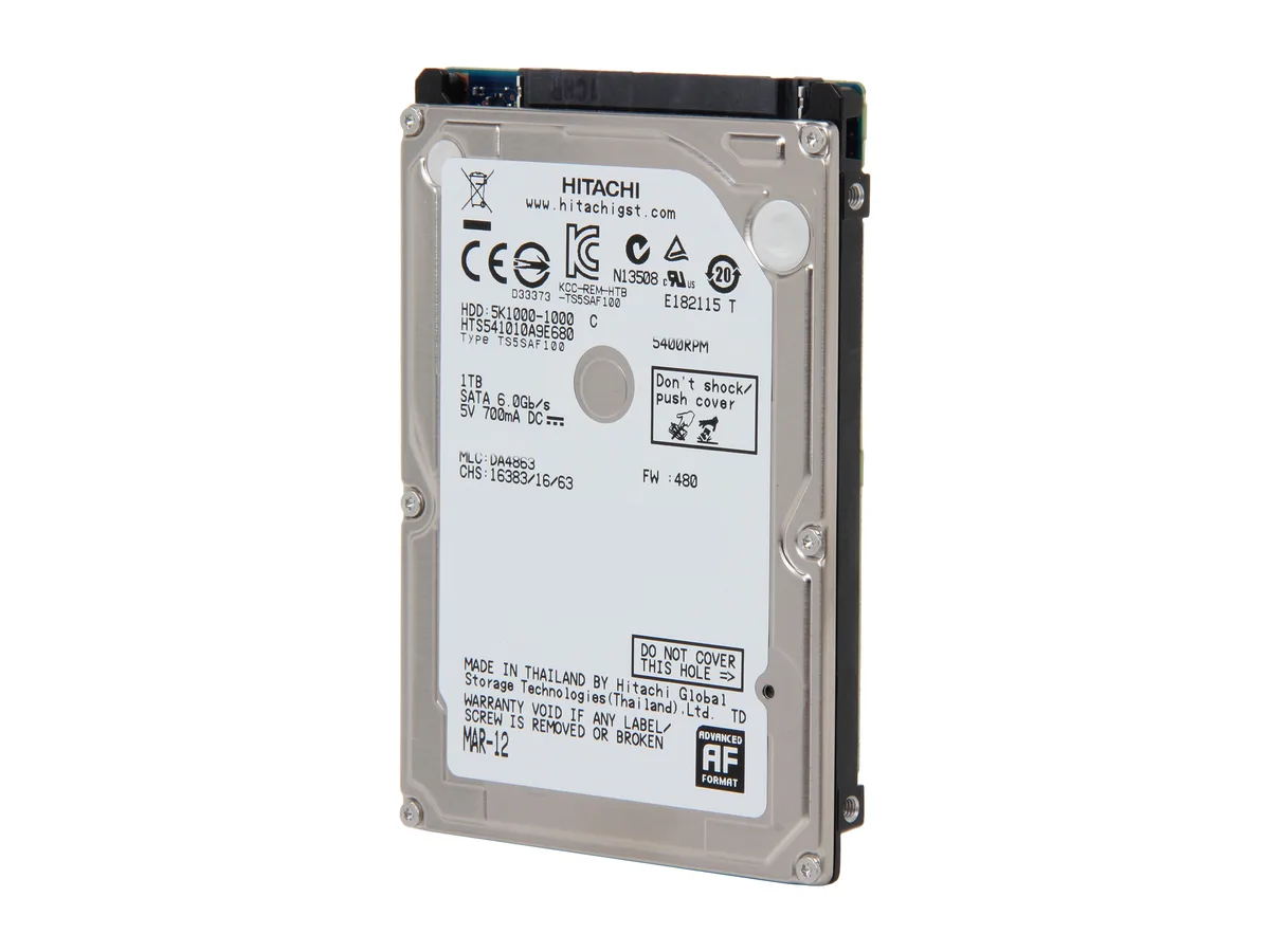 HGST HGST 0J22413 1TB 5400 RPM 8MB SATA 6.0Gb/s 2.5" laptop hard drive — صورة المنتج