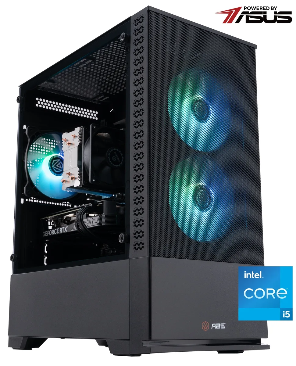 Black mATX tower case with side panel window
