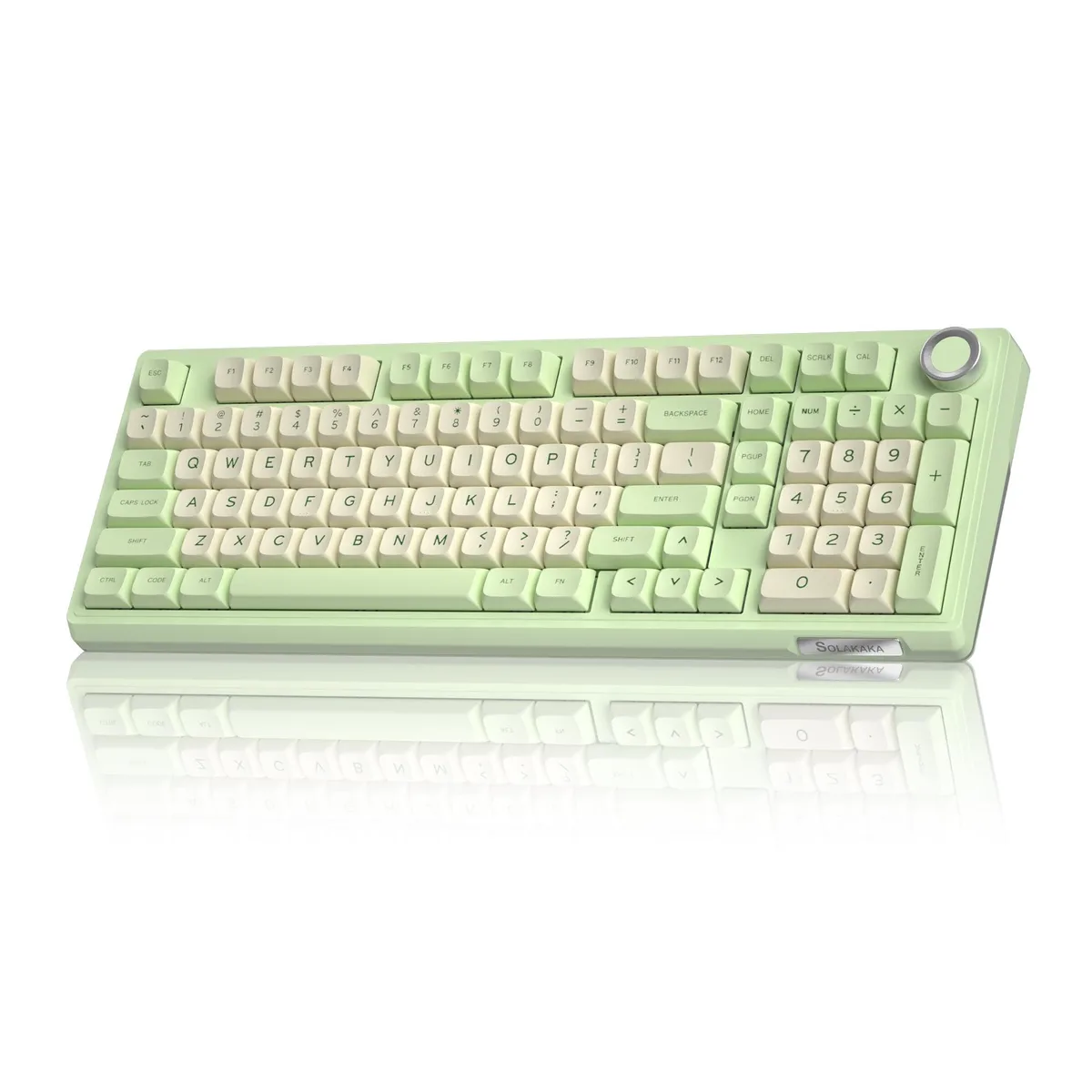 SOLAKAKA KI99 Pro Gaming Keyboard GreenWhite Silent Switch — fotografia produktu