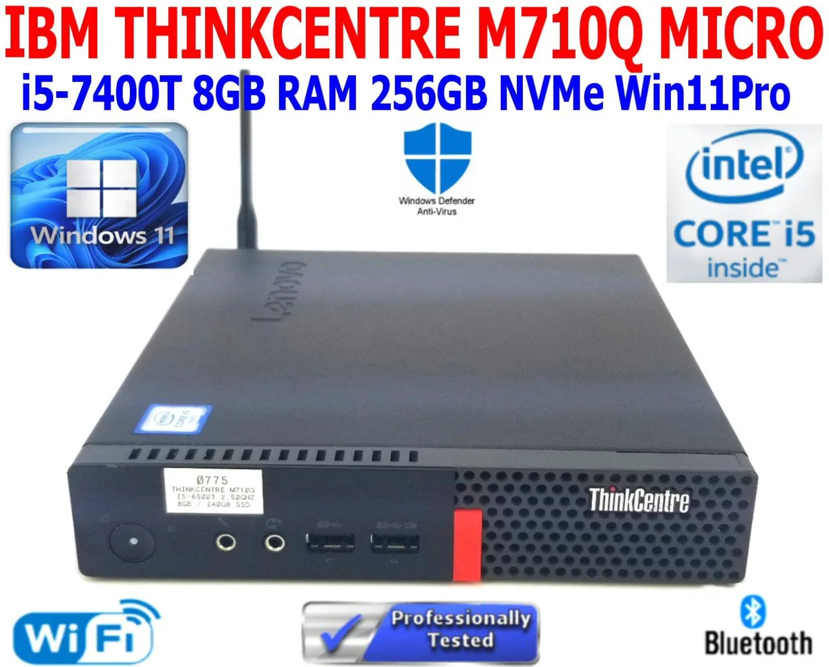 Lenovo Lenovo ThinkCentre M710Q i5-7500T 16GB DDR4 256GB NVMe desktop PC — صورة المنتج