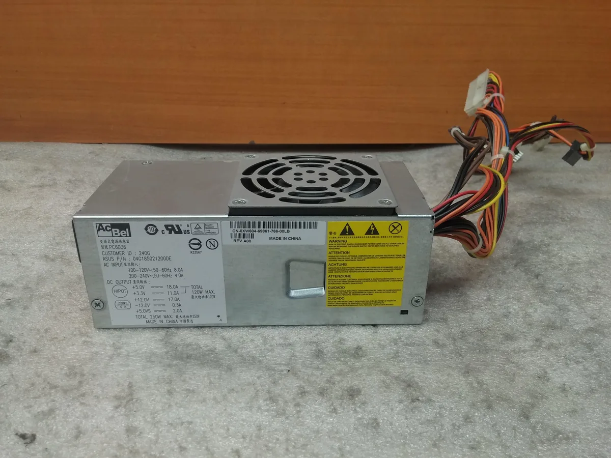 DELL DELL XW604 Inspiron 531S 250W 24 Pin TFX Power Supply — photo du produit