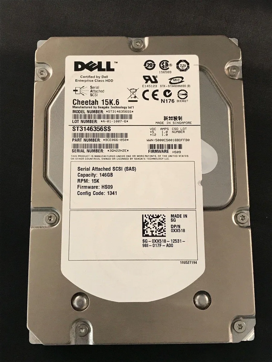 DELL DELL ST3146356SS 146GB 3.5" SAS 15K internal hard drive — foto del producto