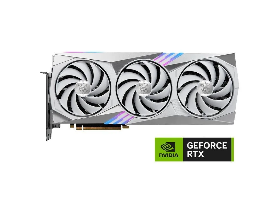 MSI MSI GeForce RTX 4070 Ti Gaming X Trio White 12G 192-bit GDDR6X graphics card — product photo