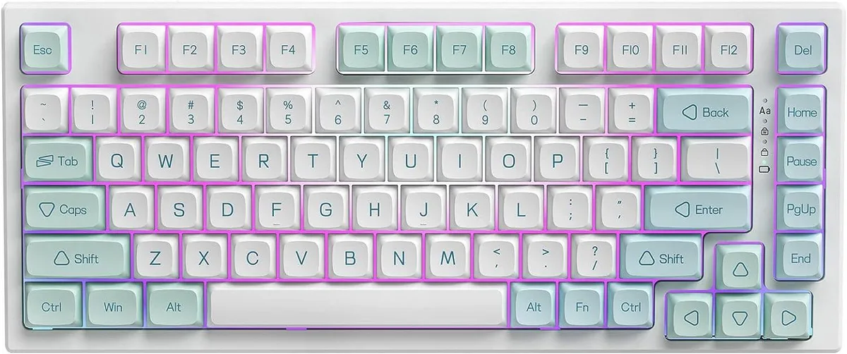 BFKK BFKK 75% Wireless Mechanical Gaming Keyboard Gateron Brown Mint 82 Keys — photo du produit