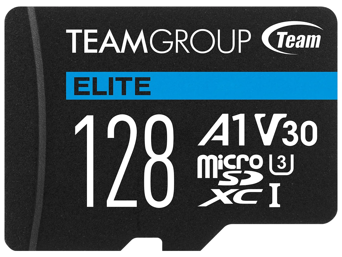 Team Group Team Group 128GB Elite microSDXC UHS-I U3 V30 A1 100MB/s TEAUSDX128GIV30A103 memory card — product photo