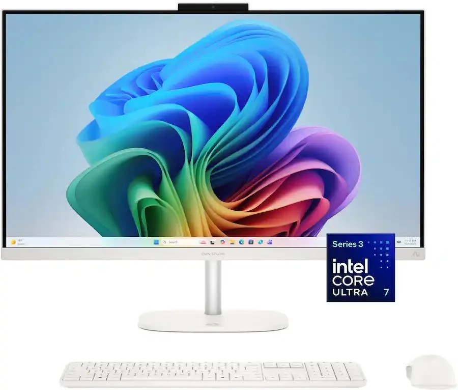 HP HP OmniStudio All-in-One 27" FHD Touch Ultra 7 355 16GB 512GB Win 11 Home White — product photo