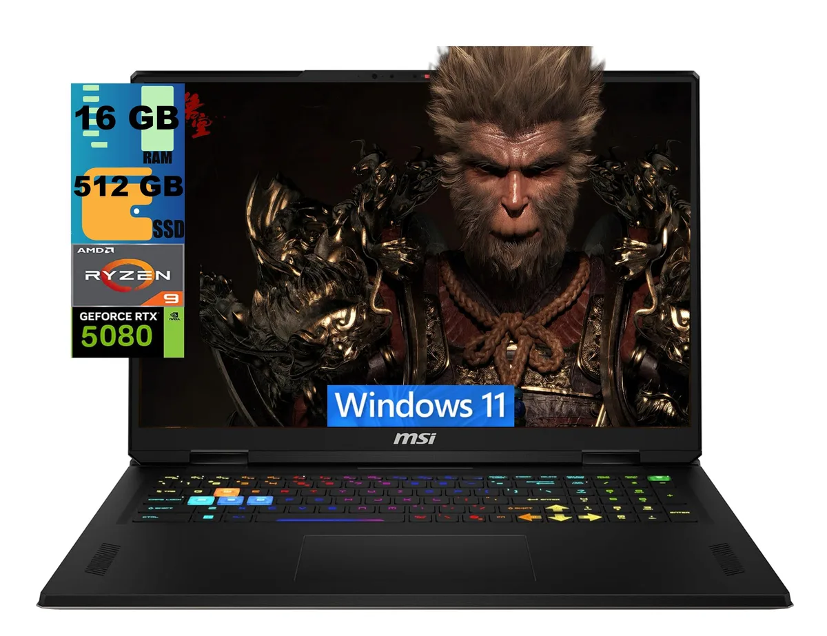 MSI Vector A18 gaming laptop in gray with 18 inch display