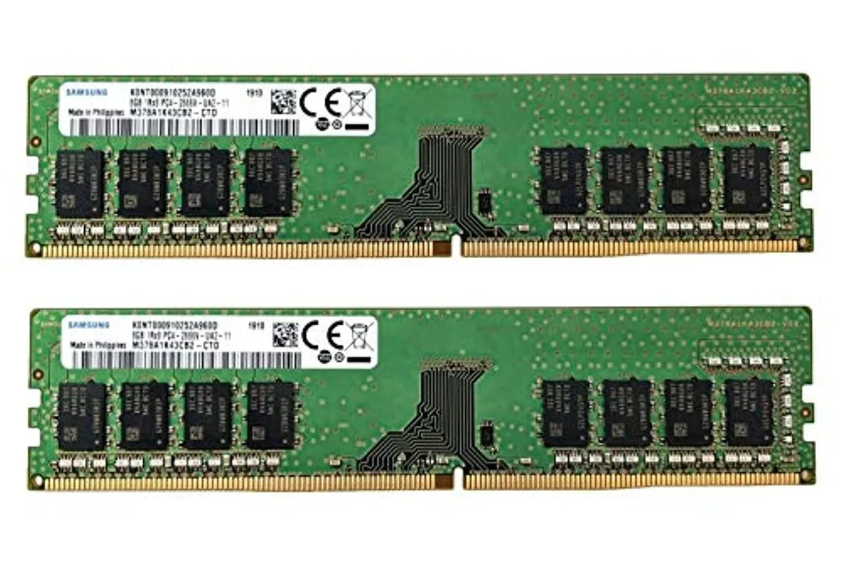 SAMSUNG SAMSUNG 16GB (2x8GB) DDR4 2666MHz CL19 1.2V 288-Pin Desktop RAM — photo du produit