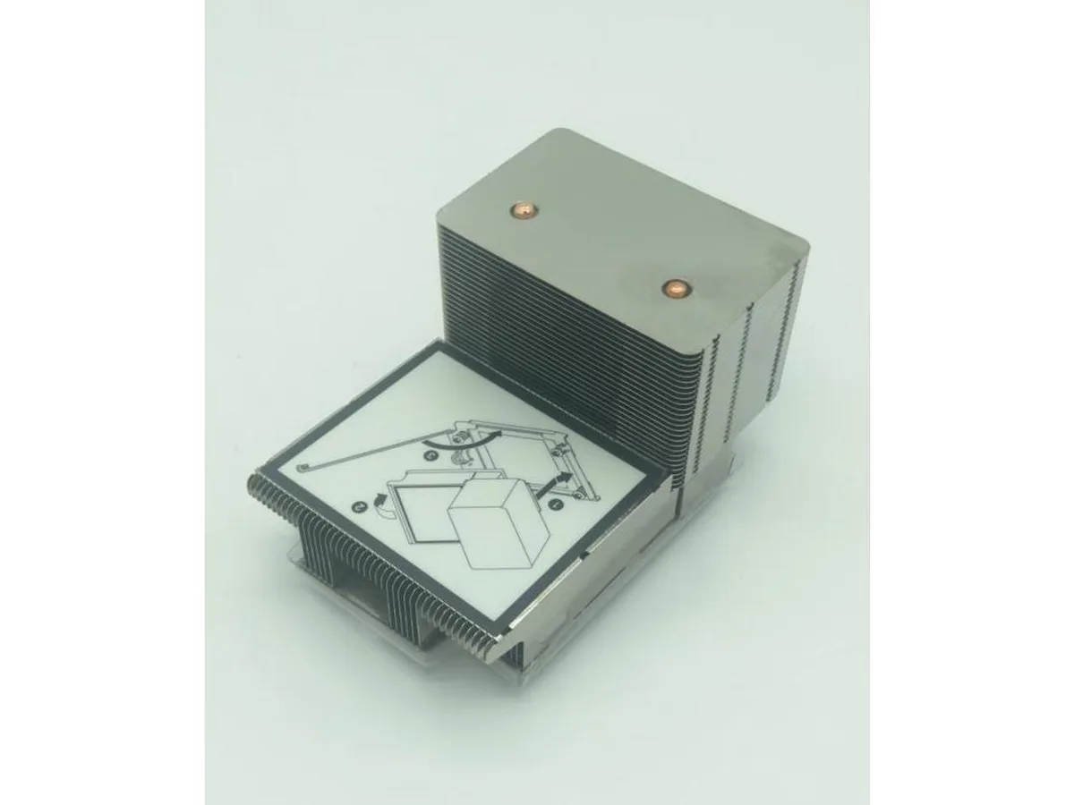 Aluminium CPU heatsink with fins for server motherboard