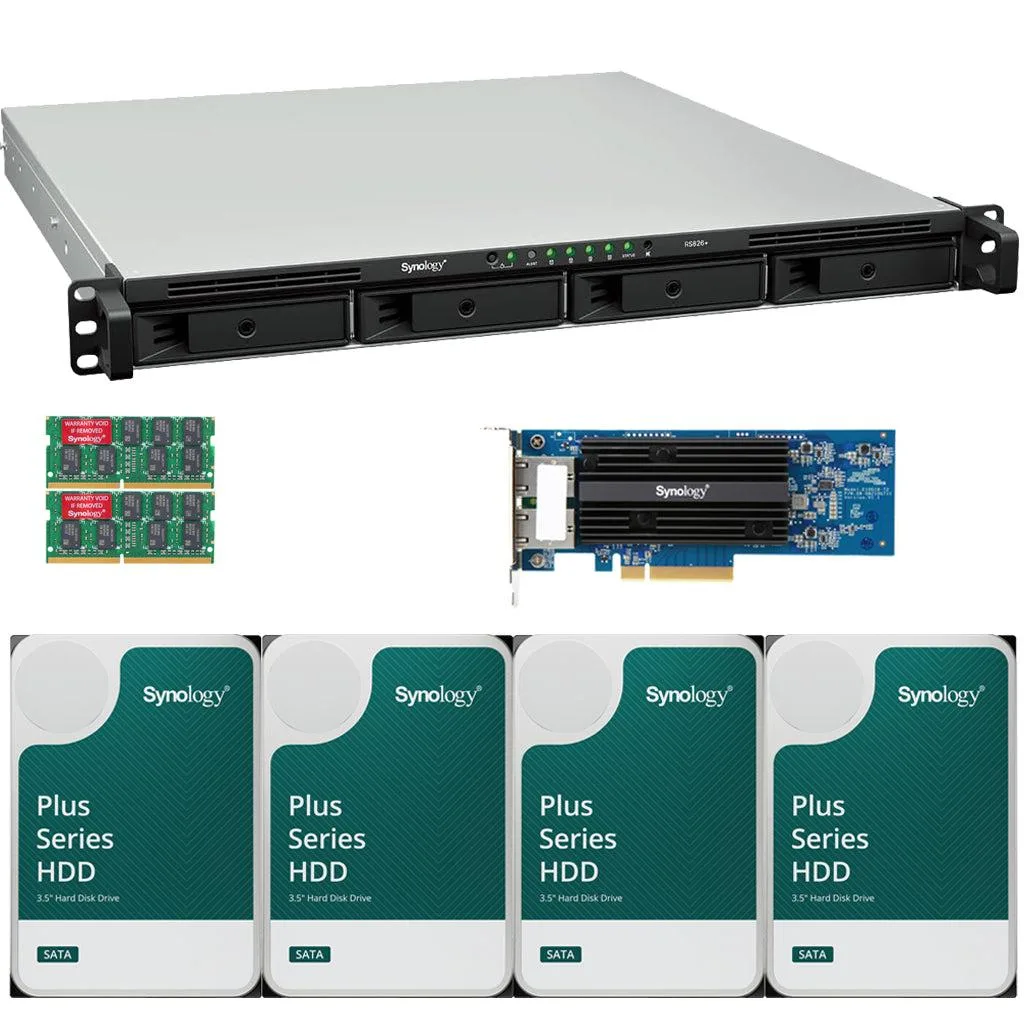Silver 1U rackmount unit with four front drive bays and status LEDs