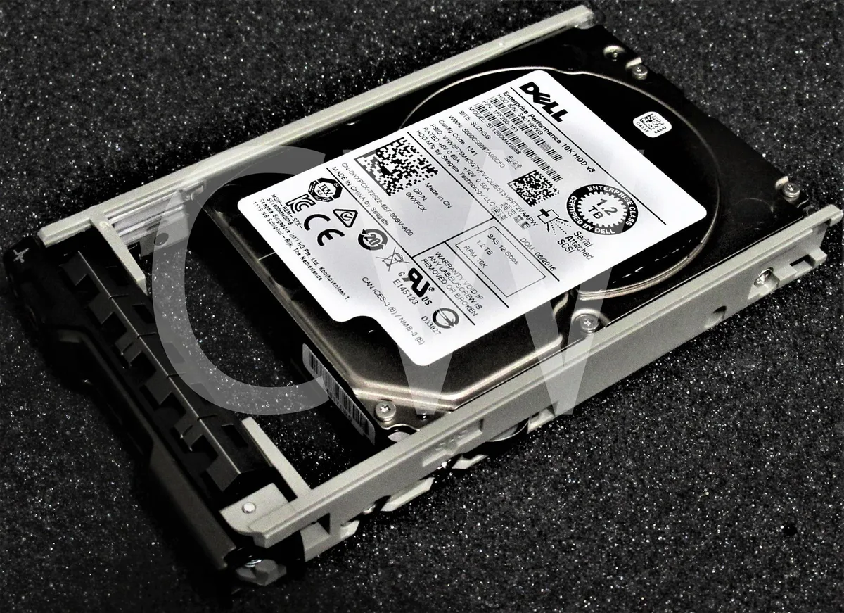 2.5 inch SAS hard drive in a Dell PowerEdge caddy
