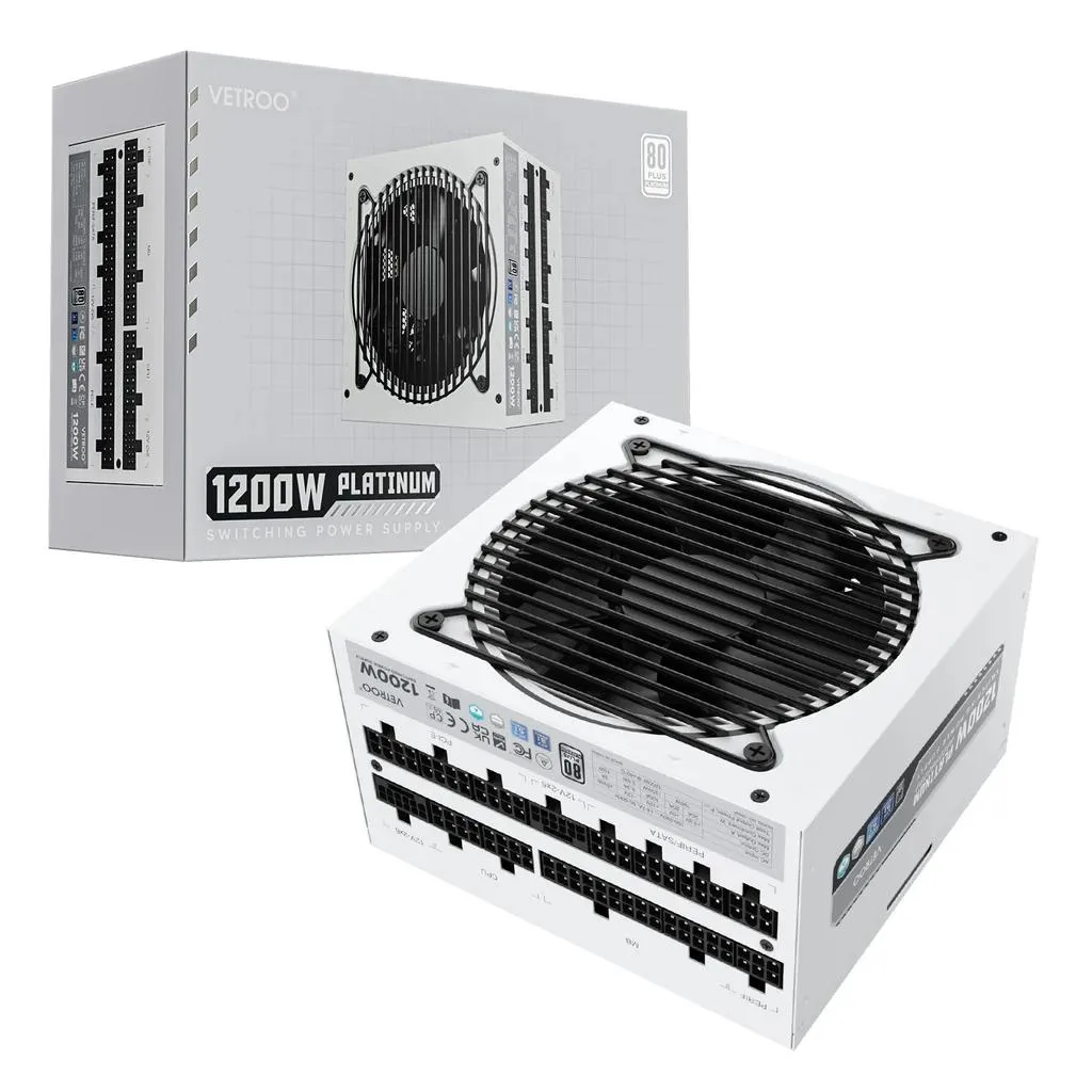Vetroo Vetroo 1200P 1200W power supply White — product photo