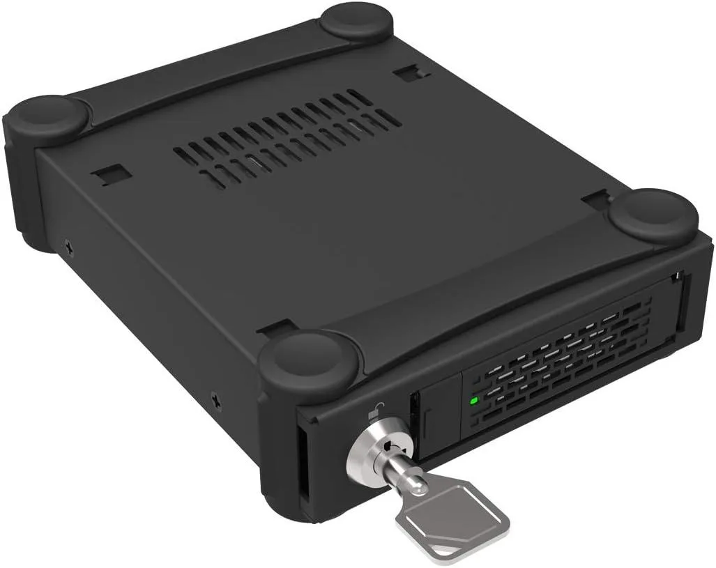 Rugged full metal 2.5 SATA rack enclosure, silver finish