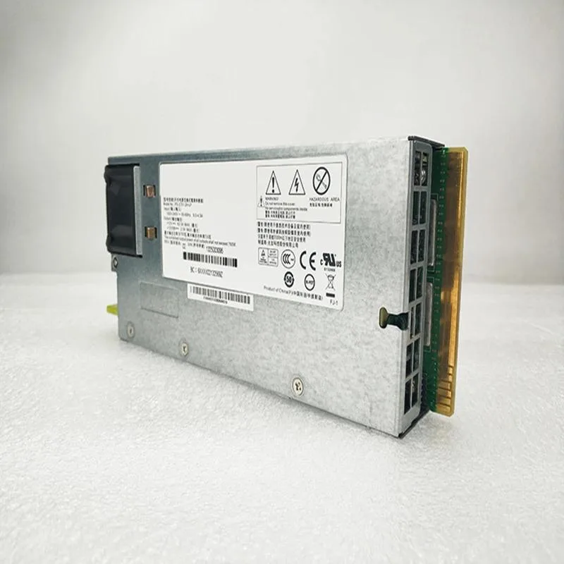 Rectangular ATX power supply unit with matte black finish and model labels visible