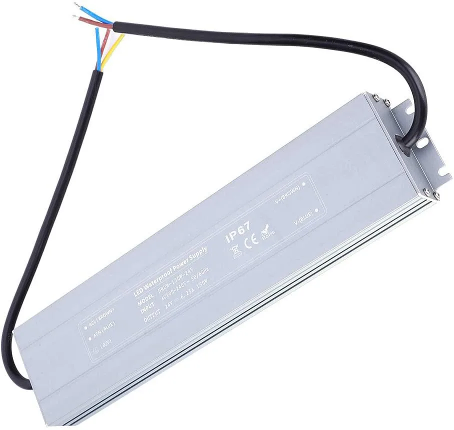 Ultra-thin IP67 waterproof power supply with anodized finish