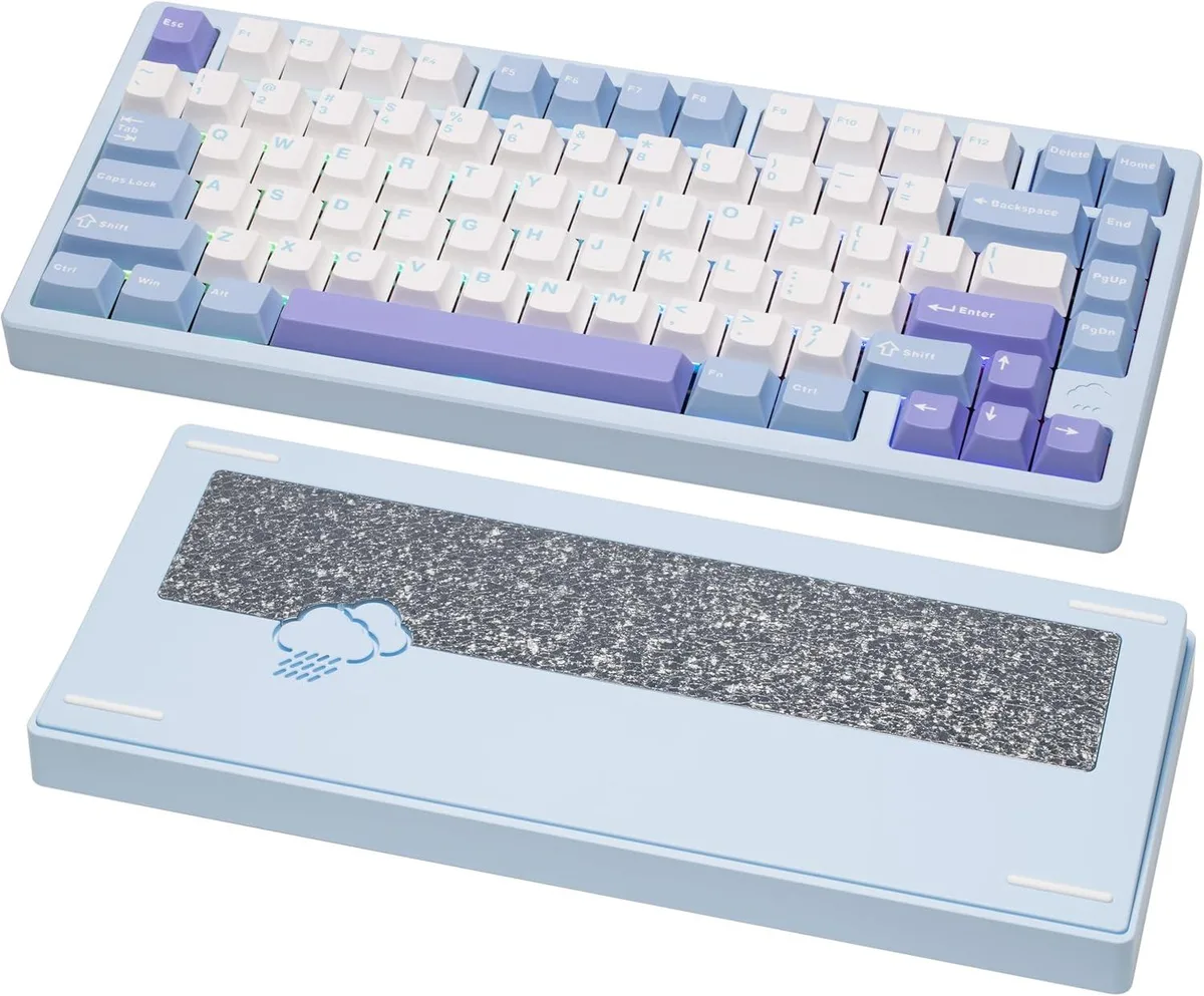 BFKK BFKK Rainy75 Aluminum Mechanical Gaming Keyboard Blue — product photo