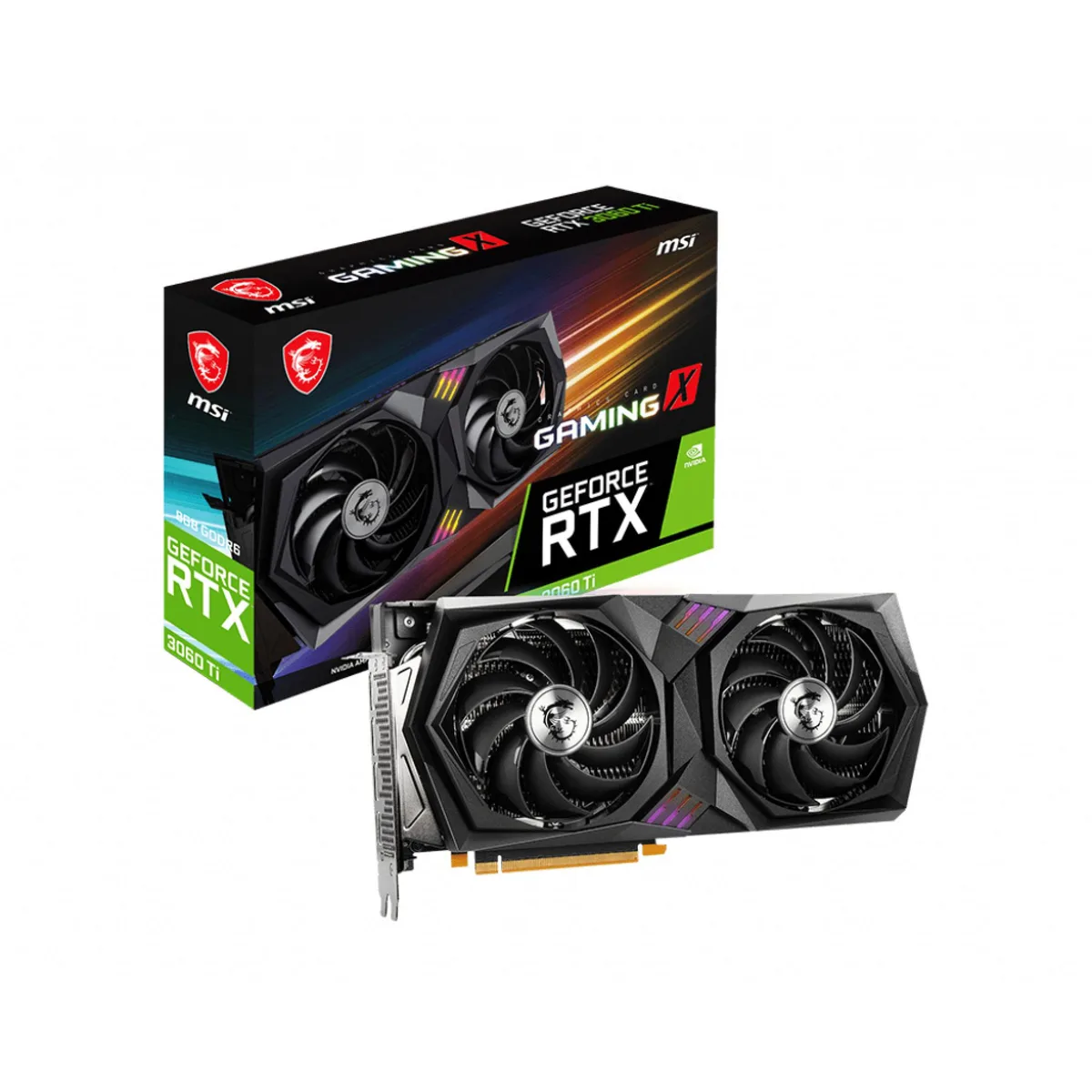 MSI MSI GeForce RTX 3060 Ti Gaming X 8G LHR graphics card 8GB GDDR6 — product photo