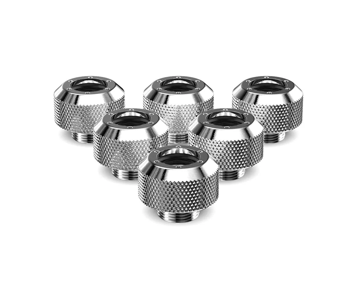 PrimoChill PrimoChill RevolverSX Rigid Fitting Silver Nickel 6 Pack — 제품 사진