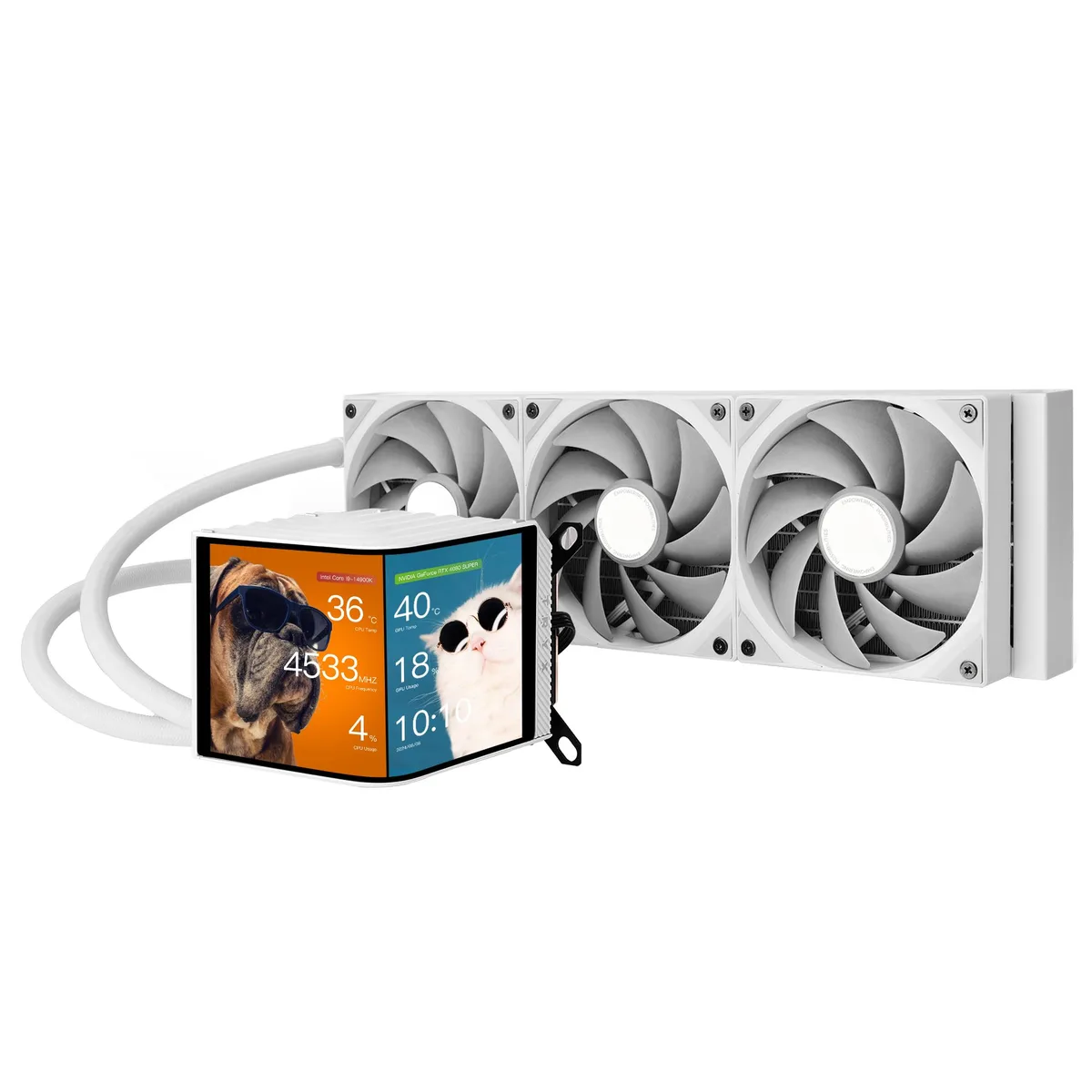 TRYX TRYX Panorama 360 White 360mm liquid cooler 6.5 AMOLED ROTA PRO — product photo