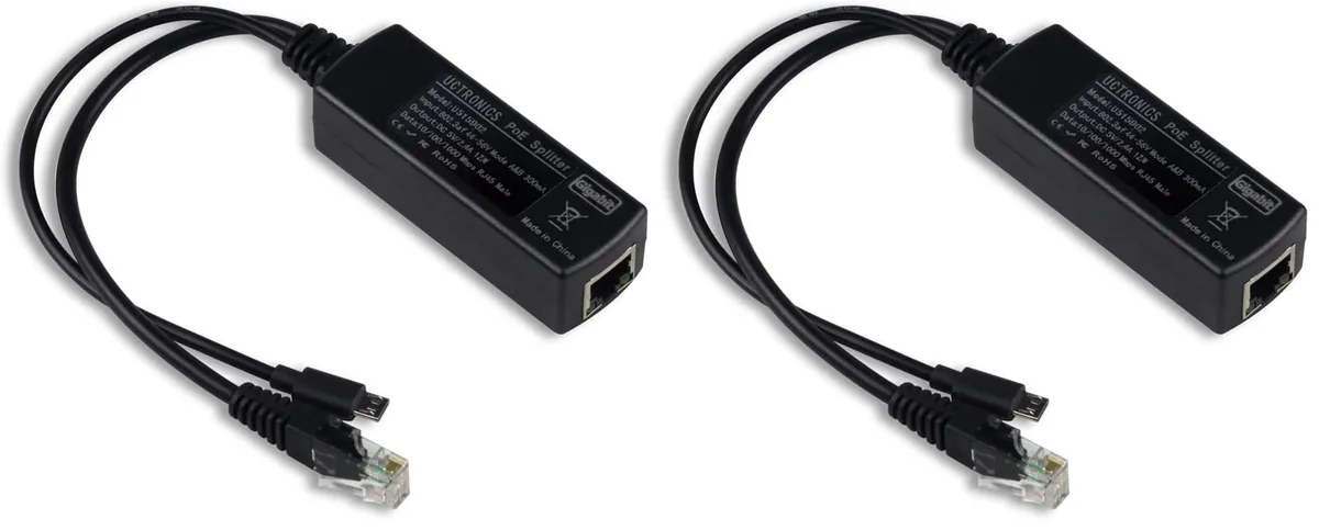 KEHIPI KEHIPI PoE Splitter Gigabit 5V Micro USB (Pack of 2) — zdjęcie produktu