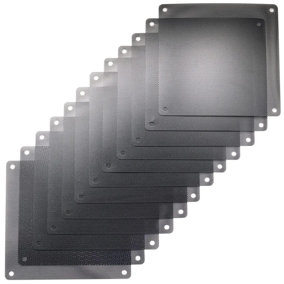  ThreeBulls 8541602725 12 Pcs 80mm PVC Black Fan Accessory — ภาพสินค้า