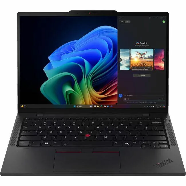 Black 14 inch laptop closed matte finish ThinkPad branding