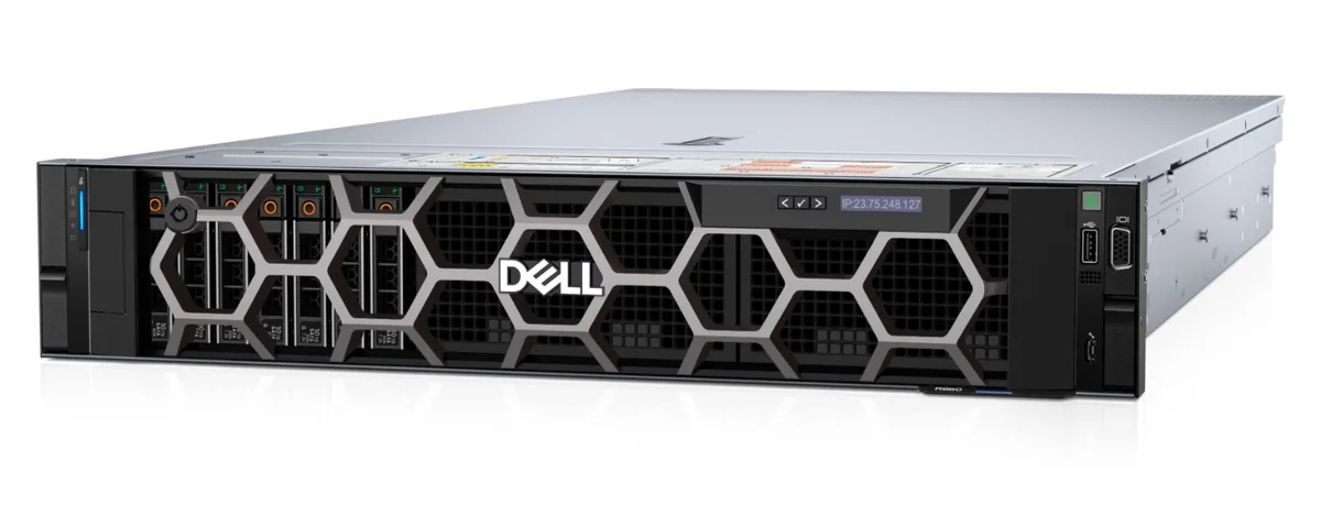 Silver 2U rack server chassis with front drive bays and control panel
