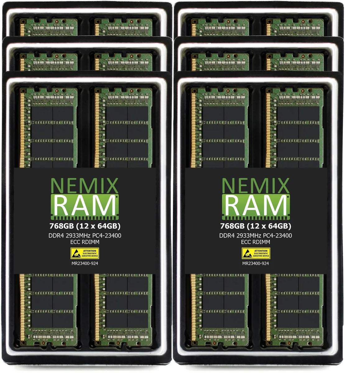 NEMIX RAM NEMIX RAM DDR4-2933 768GB (12x64GB) ECC RDIMM CL21 1.2V 2Rx4 — φωτογραφία προϊόντος