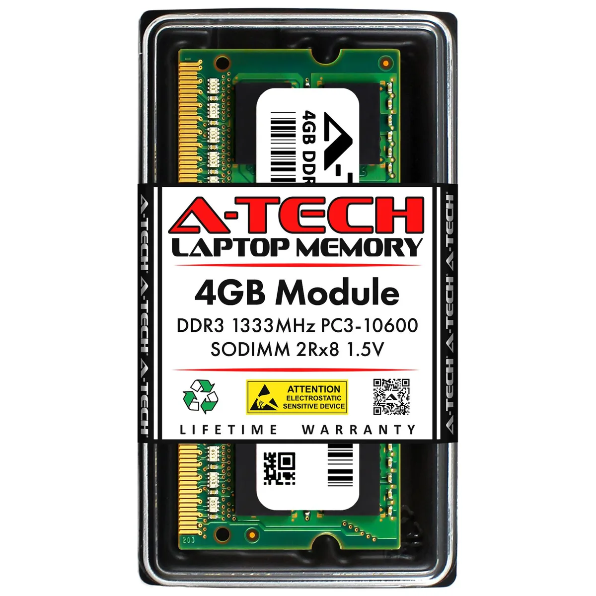A-Tech A-Tech 4GB DDR3 1333MHz SODIMM 204-Pin Laptop RAM — toote foto